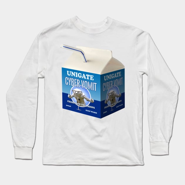 Carton of Unigate Cyber-vomit Long Sleeve T-Shirt by Andydrewz